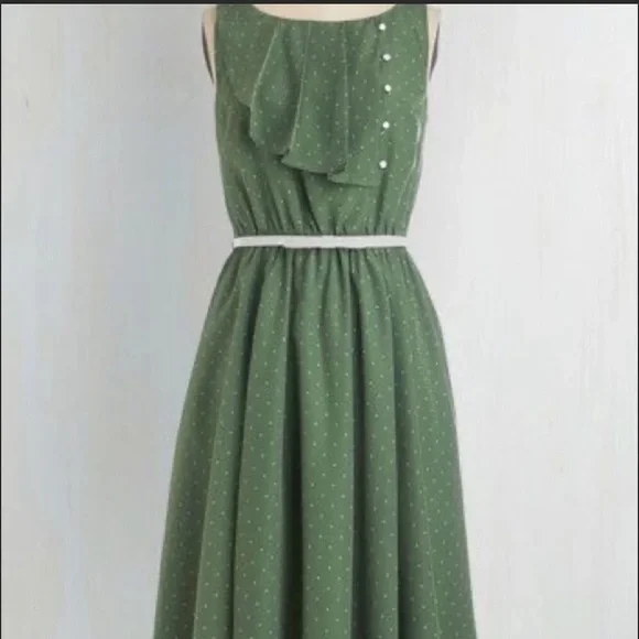 ModCloth Myrtlewood Very Sage Advice Dress Medium - Picture 2 of 15